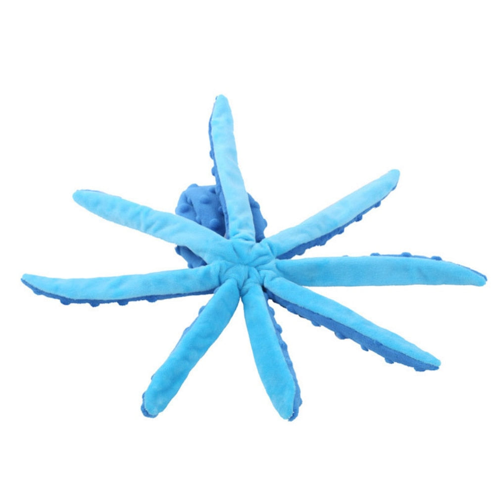 Plush Octopus Shell Puzzle. Bite Resistant Interactive Chew Toy.